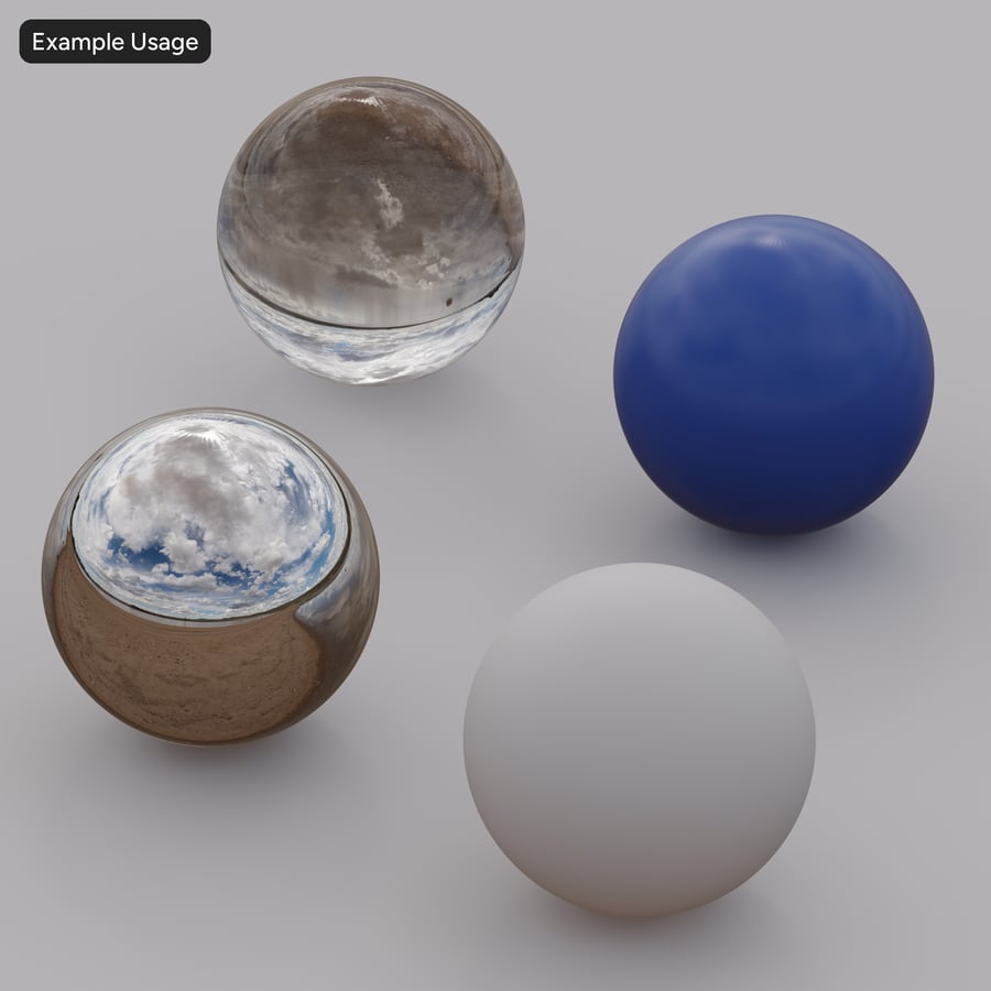 HDRI de paisaje de banco de arena nublado, neutral