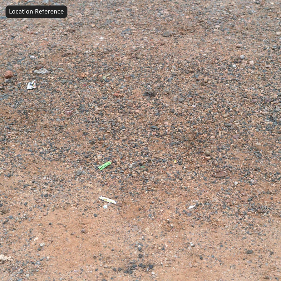 Texture de route de gravier et de terre, rouge