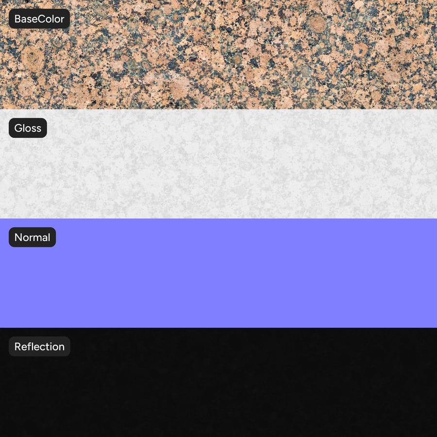 Polished Granite Stone Texture, Earthy Brown