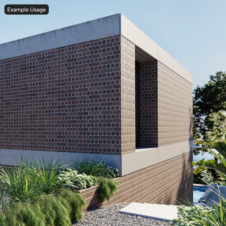 Smooth English Bond Brick Wall Texture, Brown