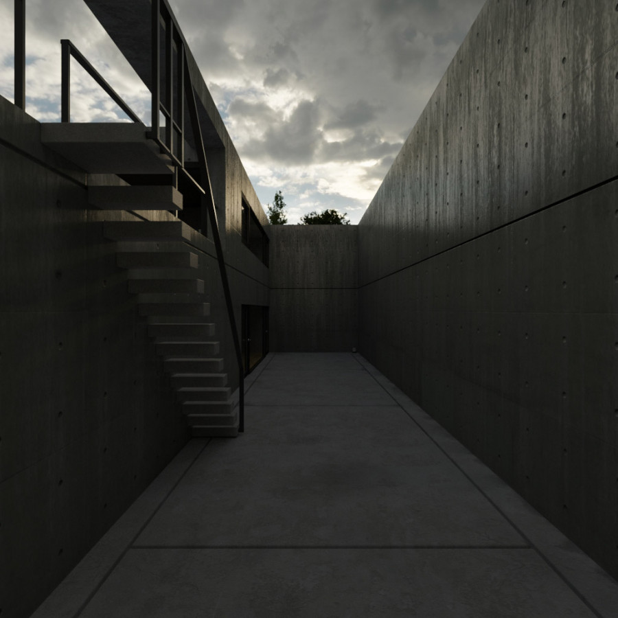 Συννεφιασμένο ηλιοβασίλεμα στον ουρανό HDRI, σκούρο γκρι