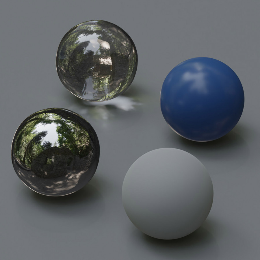 霞がかった午後の魔女城の森の屋外空 HDRI