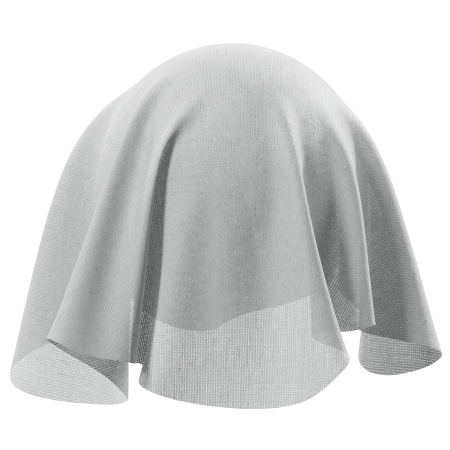 Plain Sheer Drapery Fabric Texture, White