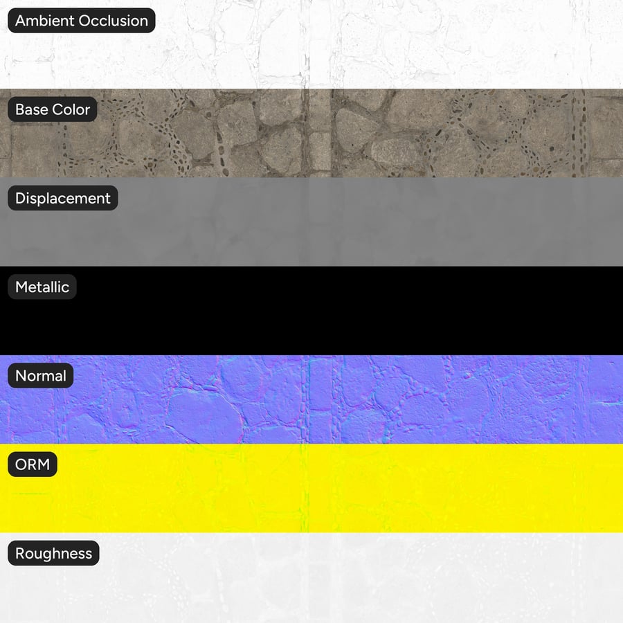 Old Mixed Cobblestone Texture