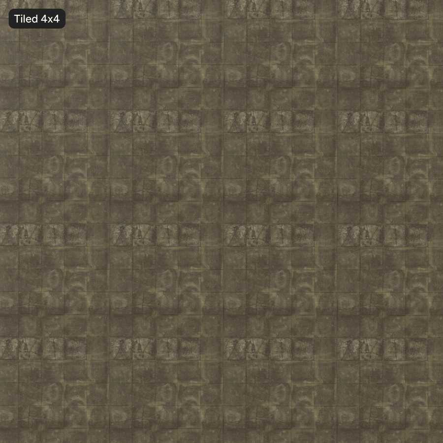 Weathered Cracked Square Tile Sidewalk Texture