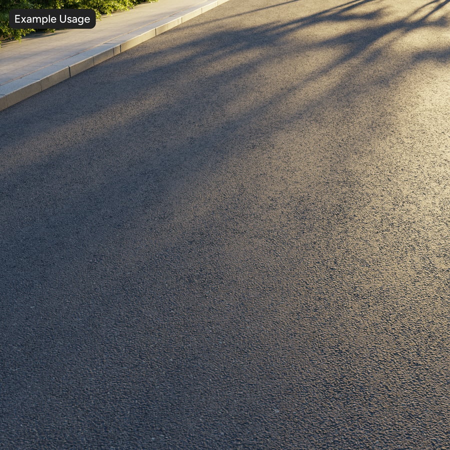 Fine Aggregate Unmarked Asphalt Texture, Charcoal Grey