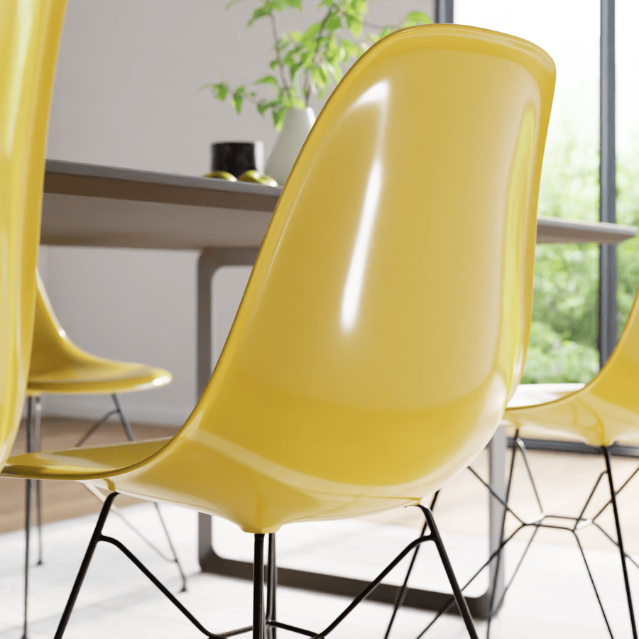 Textura em plástico ABS, amarelo