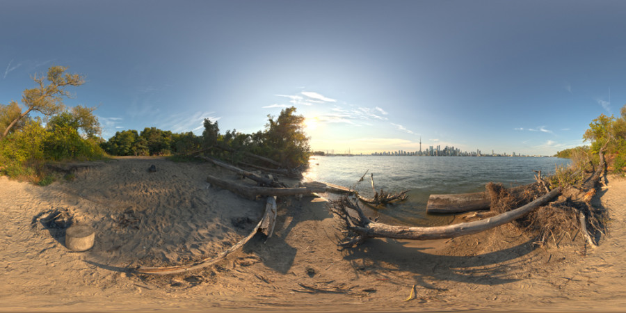 Hdr Outdoor Toronto Centre Island Beach Sunset Clear 001