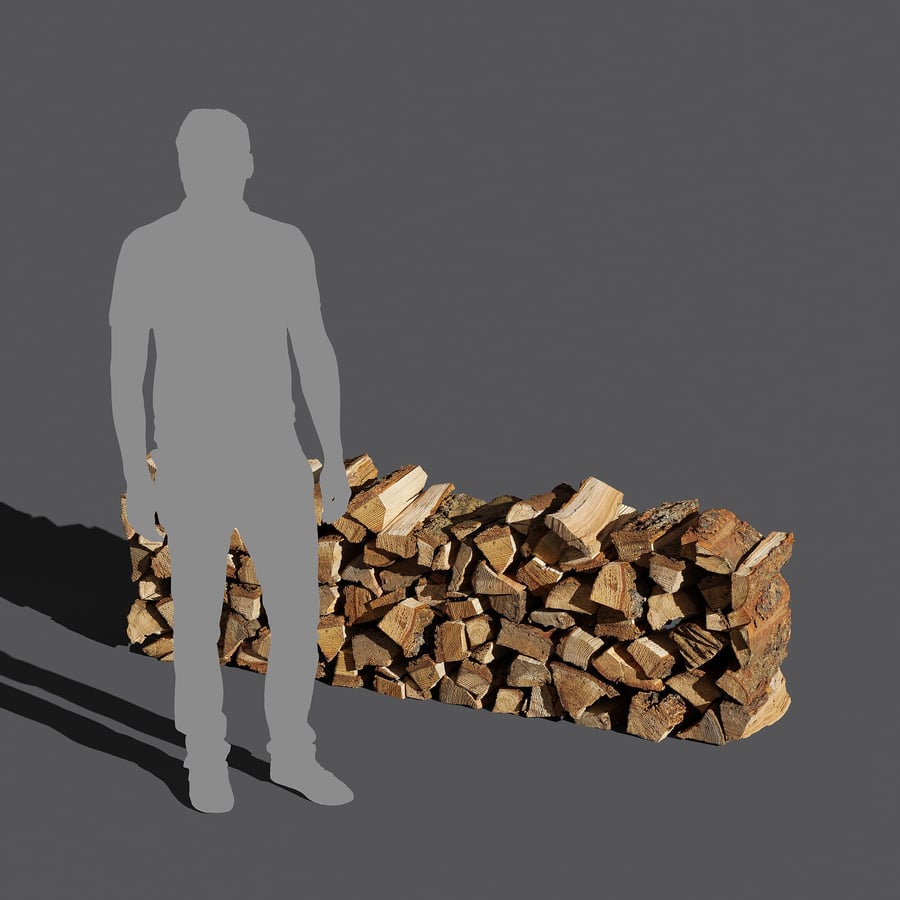 Horizontal Firewood Stack Models Collection