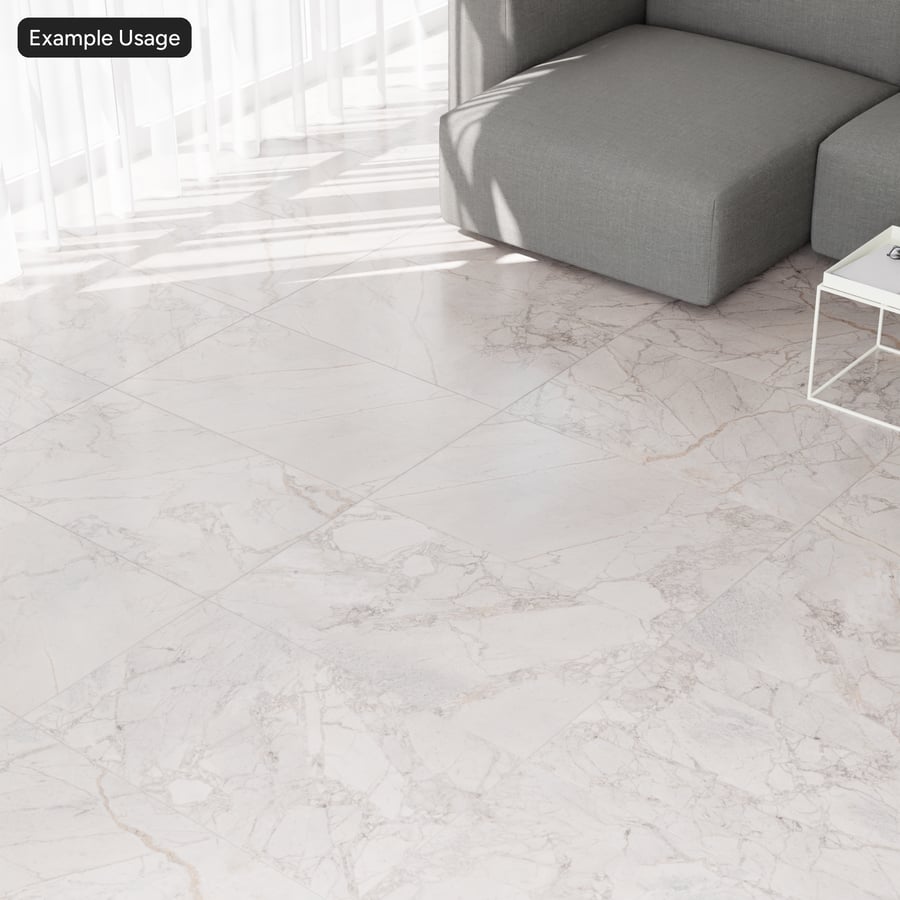 Rectangular Marble Matte Tile Texture, Driftwood Beige