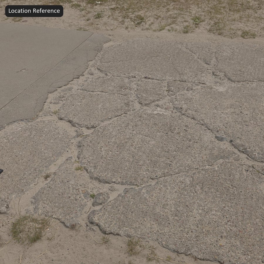 Gebarsten betonwegtextuur