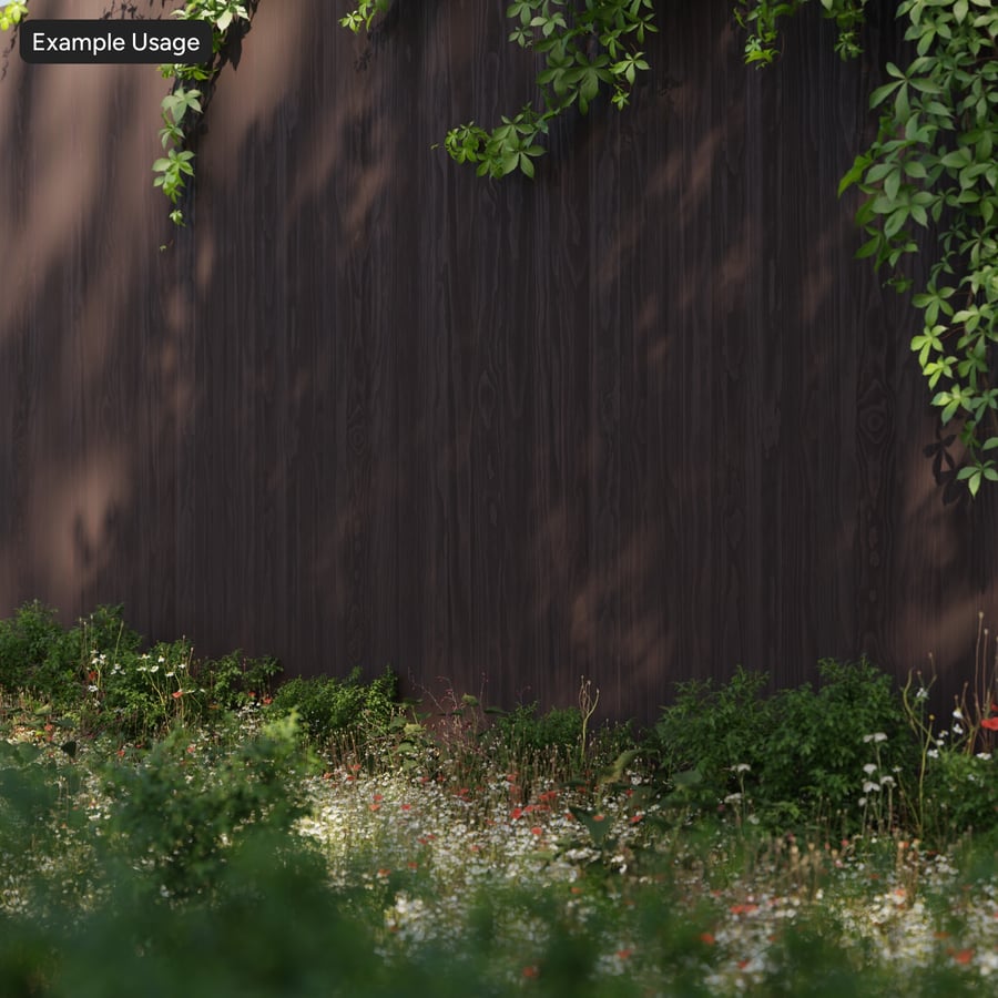Thermal Radiata Wood Board Texture, Black Cherry