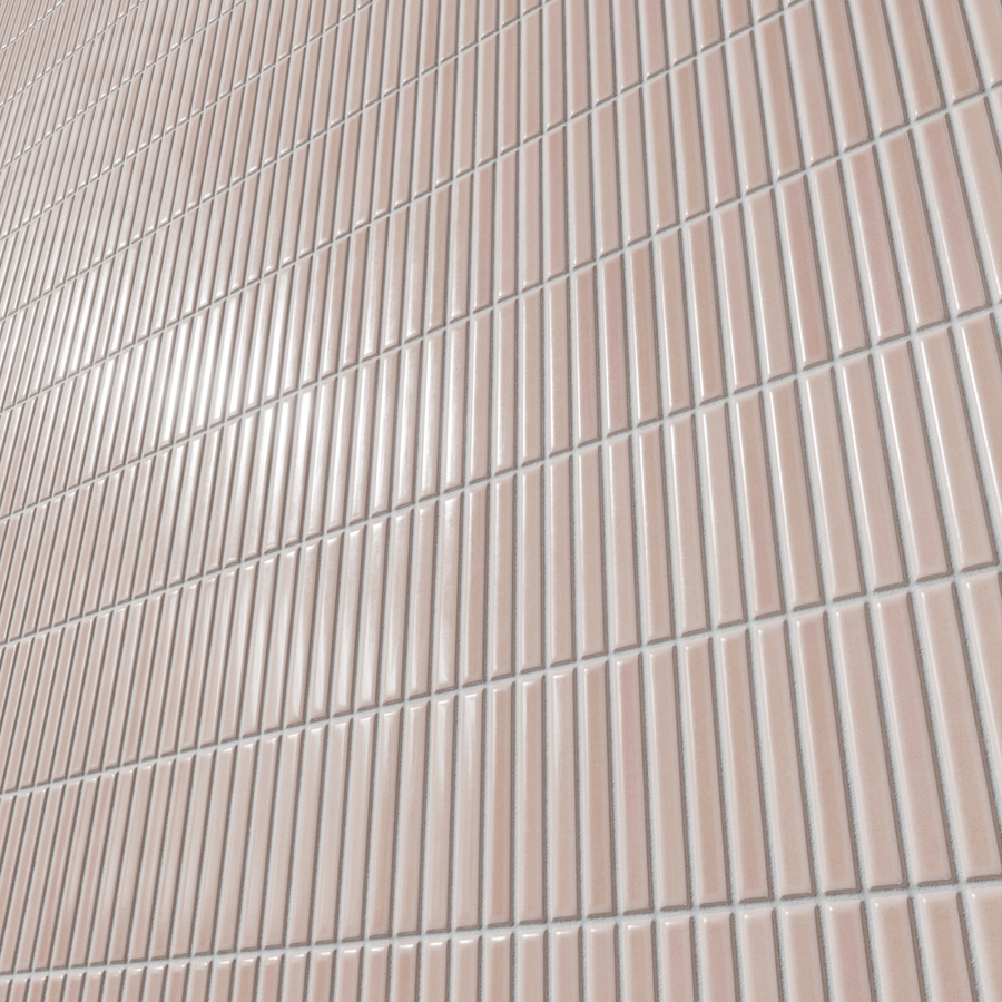 Textura de azulejo cerâmico brilhante Yubi, rosa