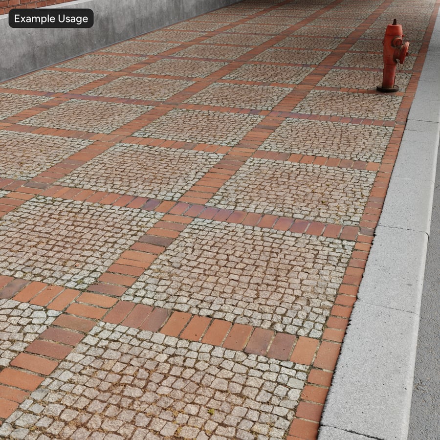 Textura de tijolo e paralelepípedo sujo