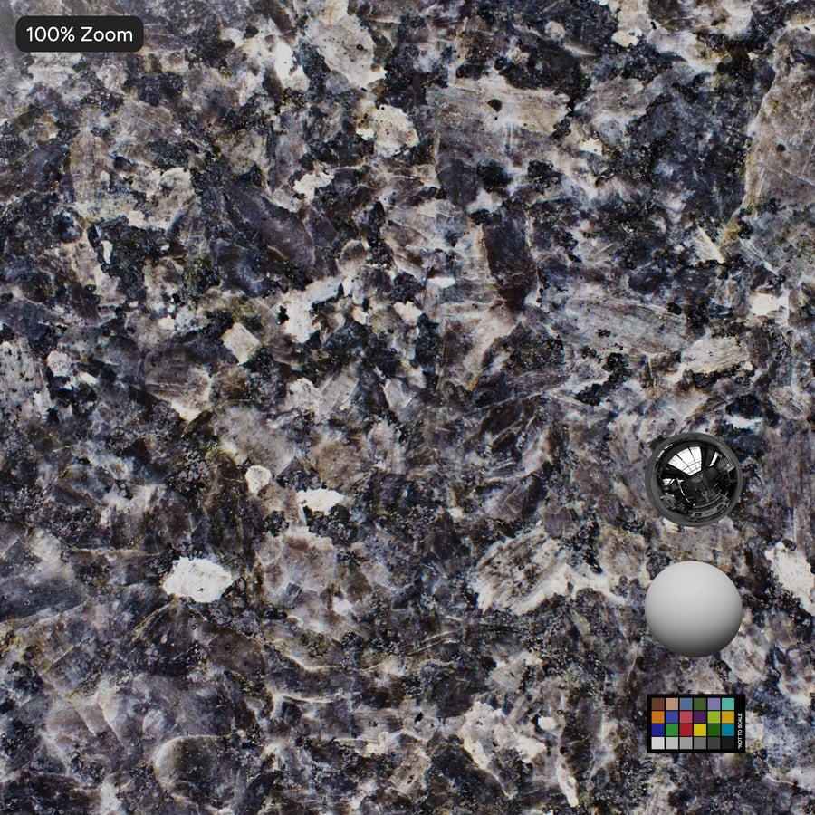 Polished Granite Stone Texture, Stormy Grey