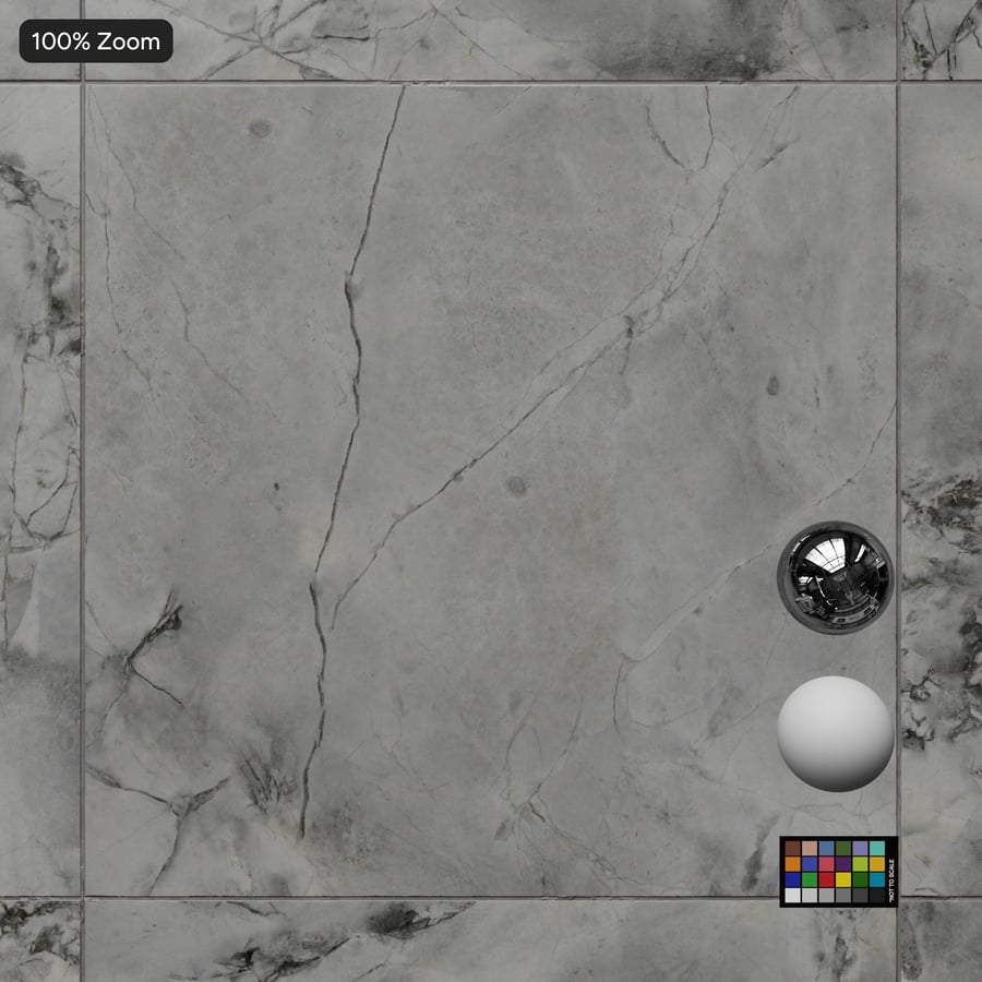 Stacked Statuarietto Marble Tile Texture, Grey