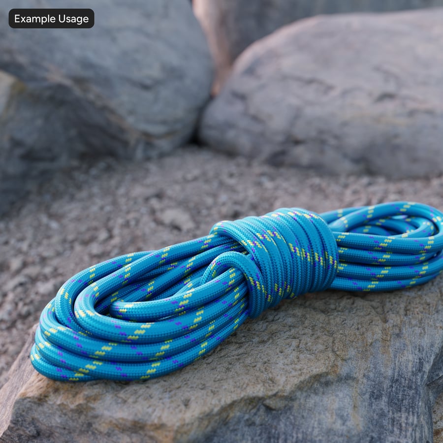 Textura de corda de escalada, azul