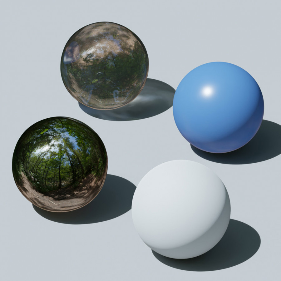 Парк Форест Трейл, ясный полдень, небо, HDRI