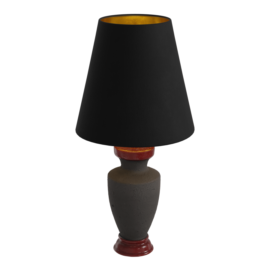 Lâmpada com abajur Arrius da Eno Ceramic, preta