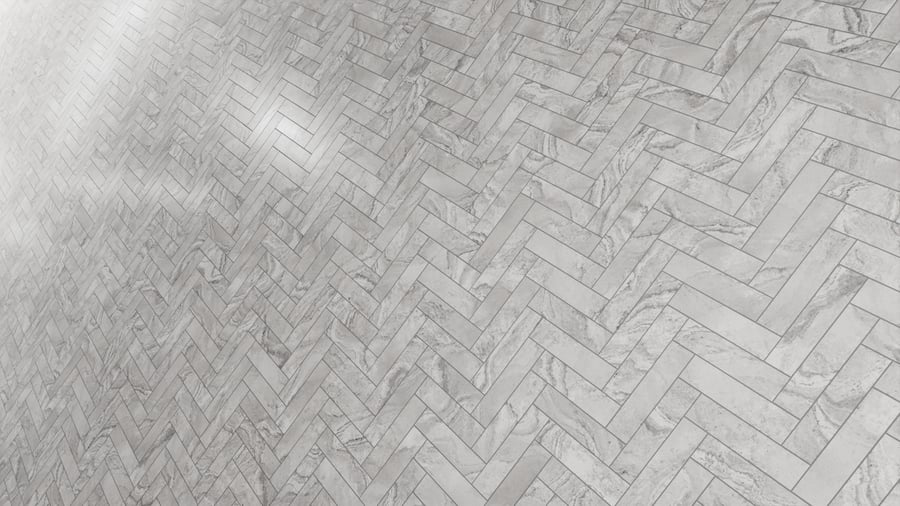Honed Herringbone Tiles Sirio Marble Texture, Grey
