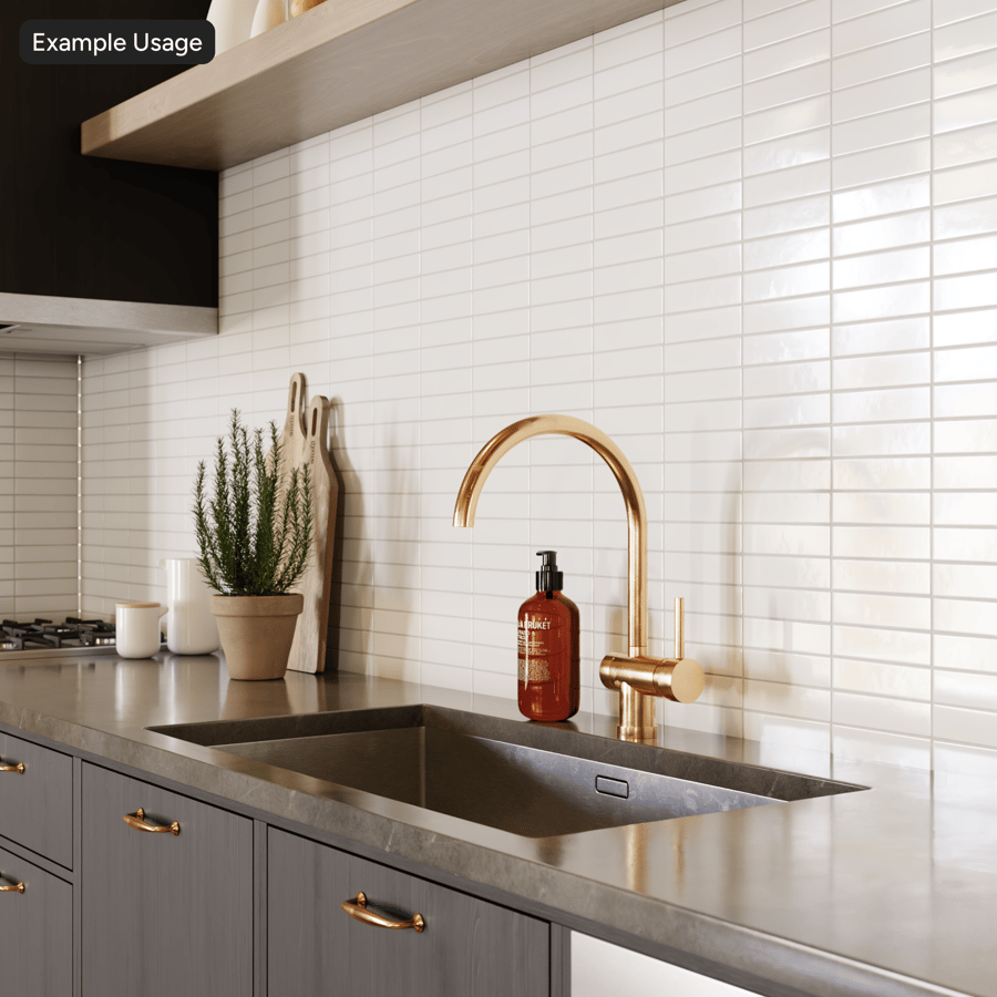 Textura de Azulejo Cerâmico Retangular Brilhante, Branco