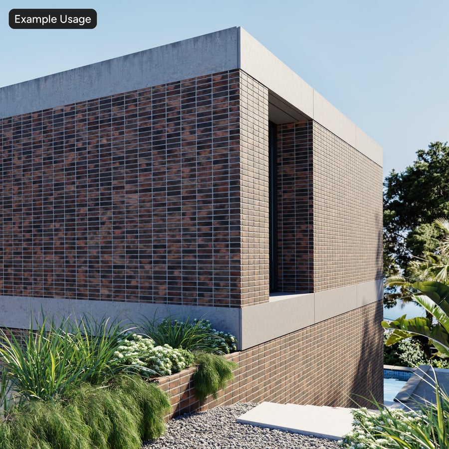 Smooth Stack Bond Brick Wall Texture, Multicolored