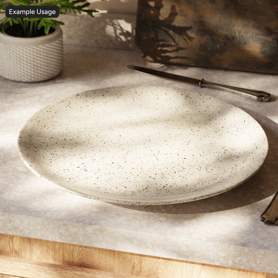 Texture de poterie en céramique émaillée tachetée d'encre, beige