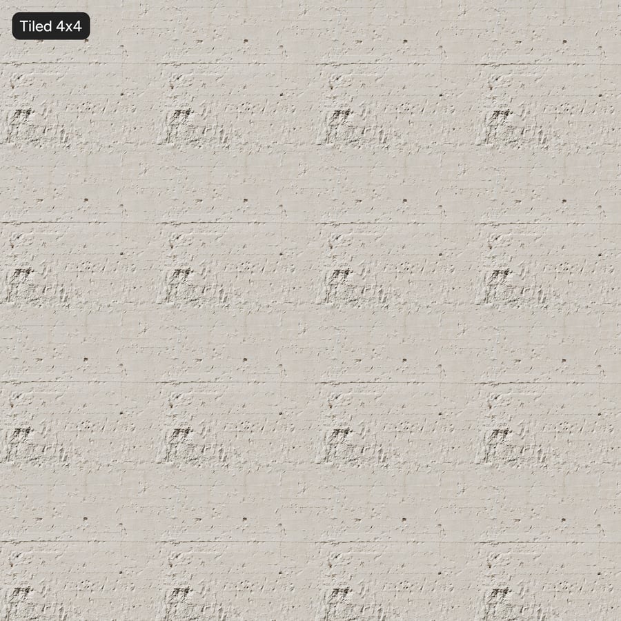 Textura de concreto aparente com lascamentos, branco off-white
