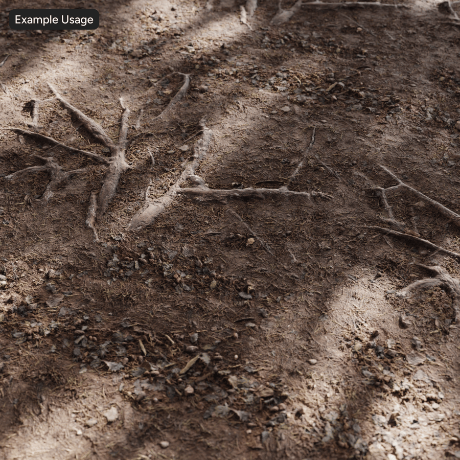 森林地面の木の根 テクスチャ, レッド