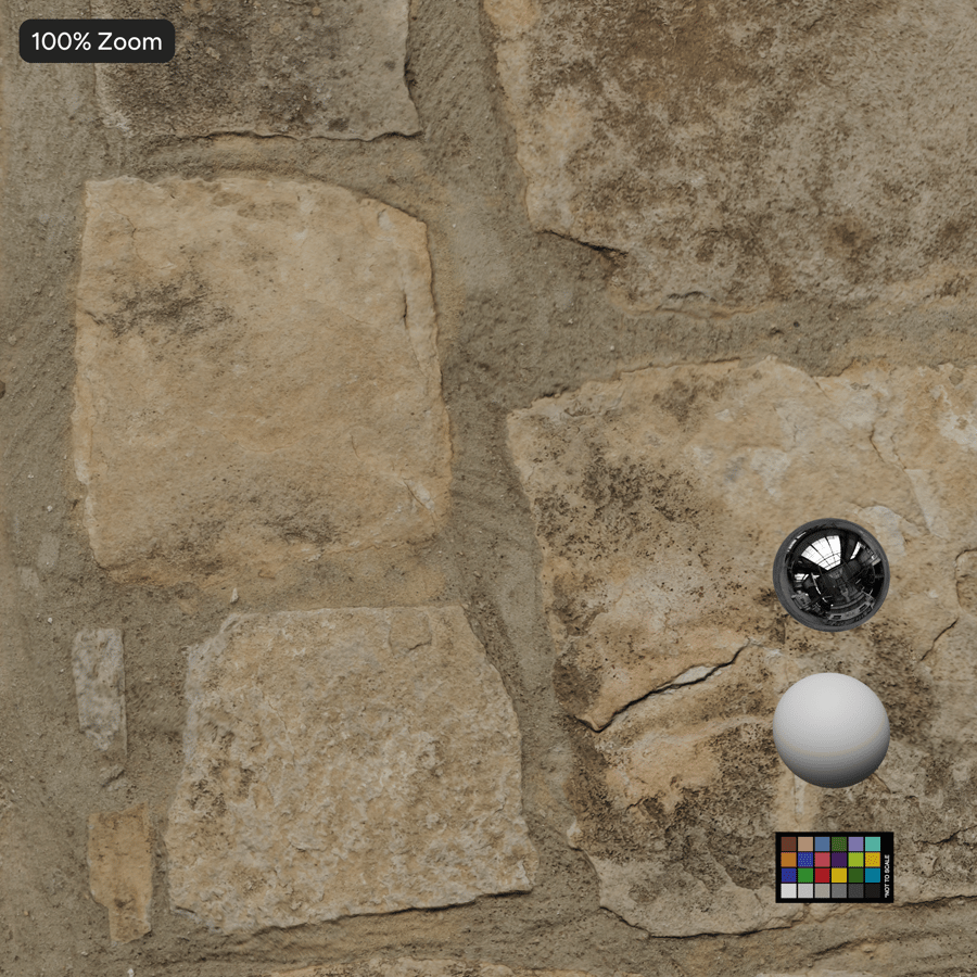 Worn Large Cobblestone Texture, Beige