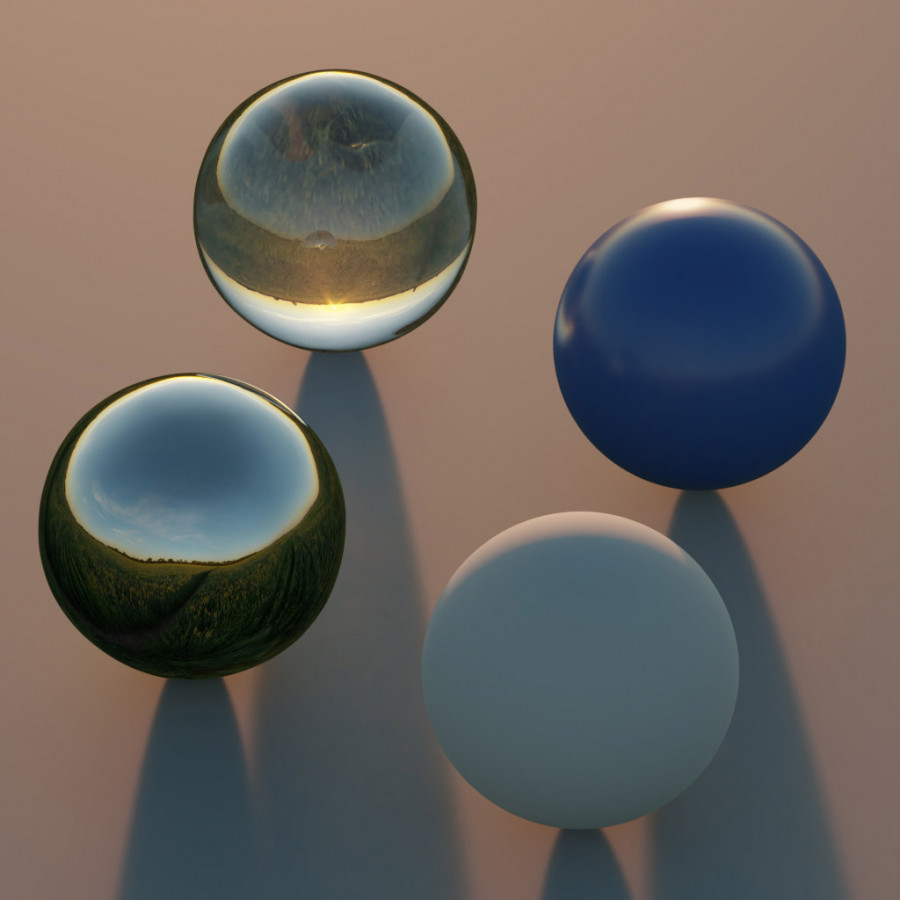 Ciel HDRI clair au coucher du soleil