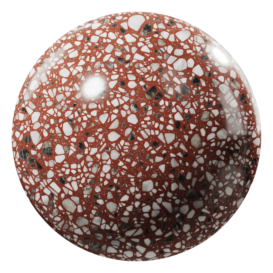 Speckled Tomato Terrazzo Texture, Red