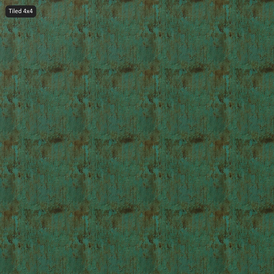 Textura de metal pintado enferrujado descascado, ciano envelhecido