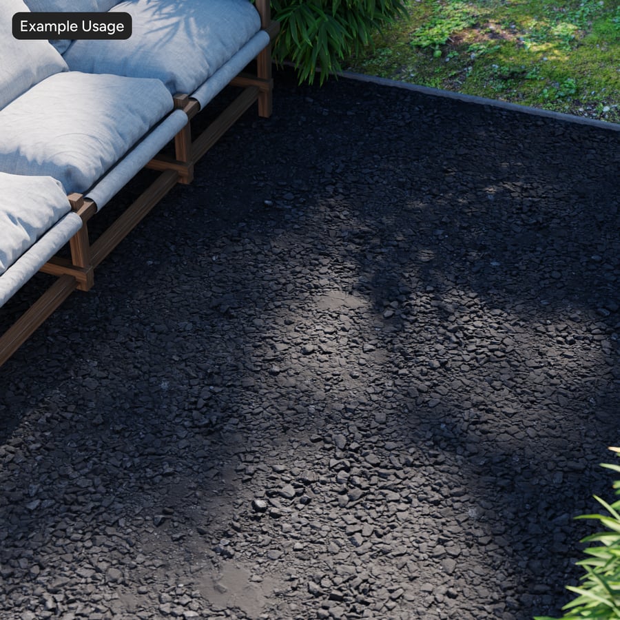 Compact Gravel Texture, Black