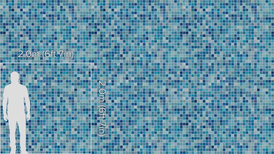 Square Ceramic Glossy Tile Texture, Aqua Blue