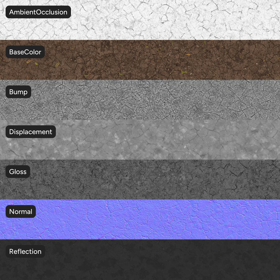 Textura de lama rachada