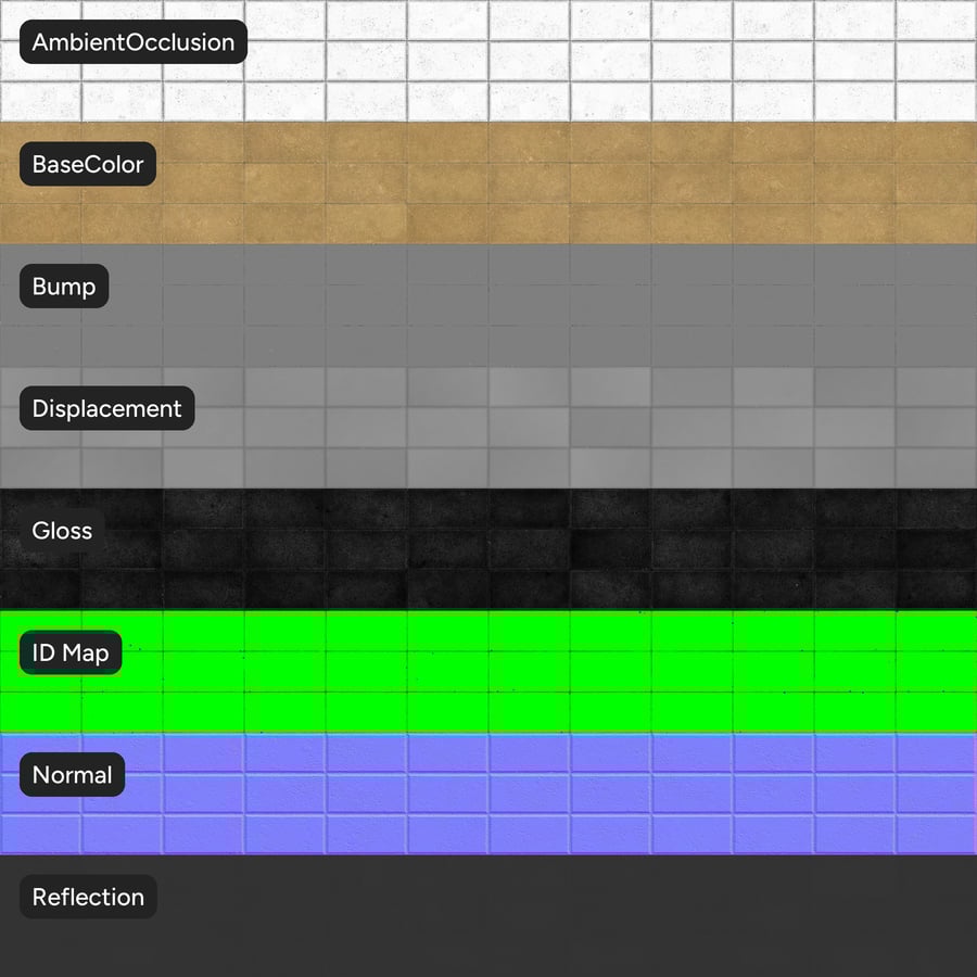 Textura skládané betonové dlažby, žlutá