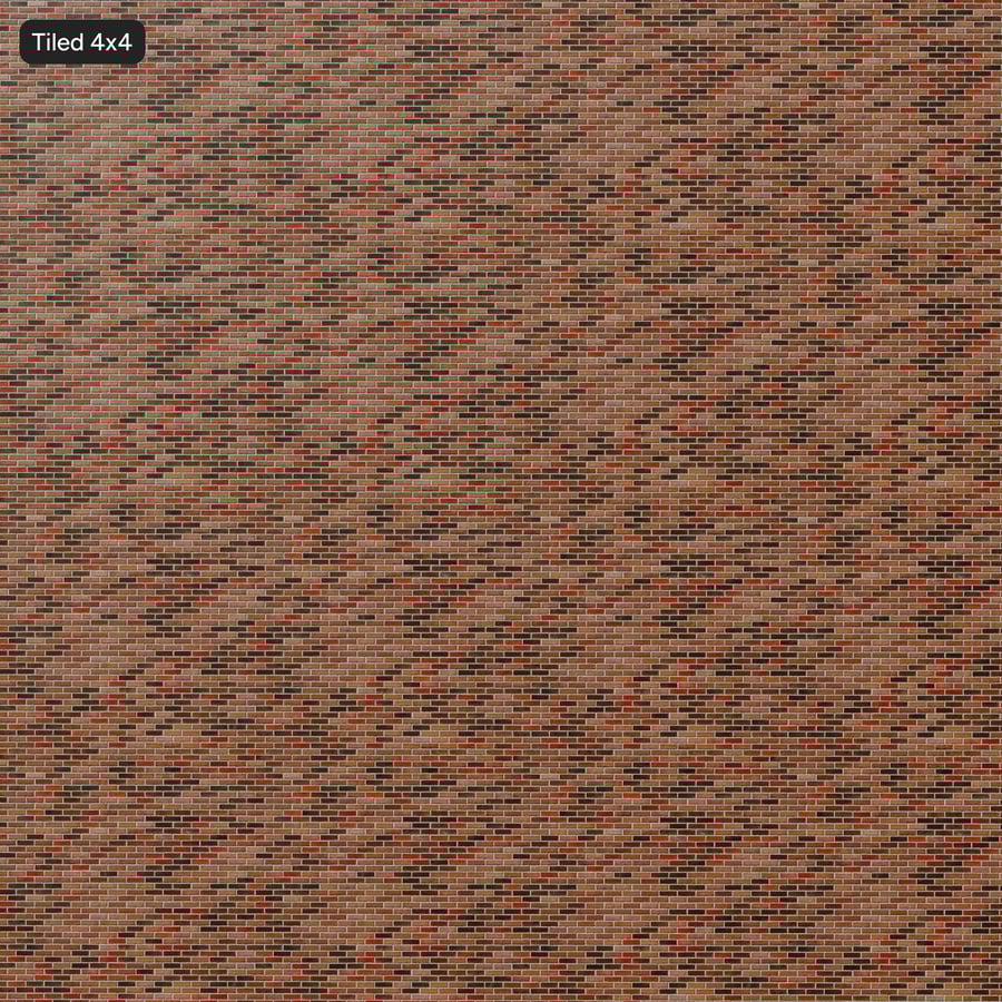 Sandfaced Running Bond Brick Wall Texture, Multicolored