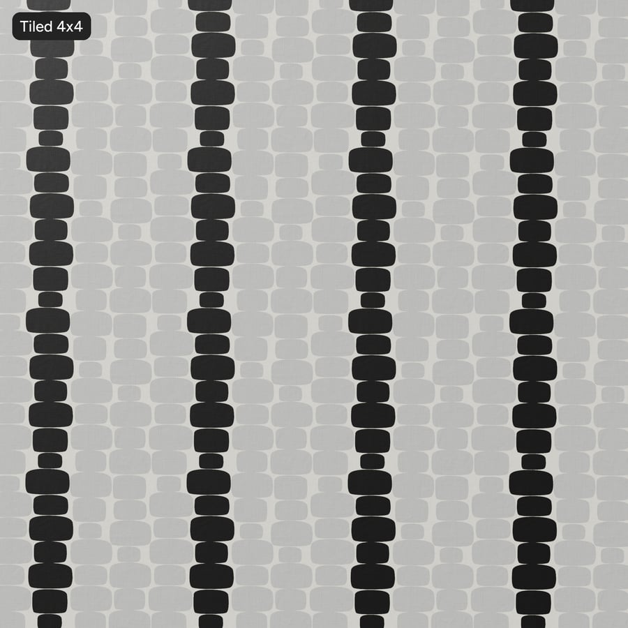 Scale Mid Century Pebble Pattern klädsel tyg textur, grå