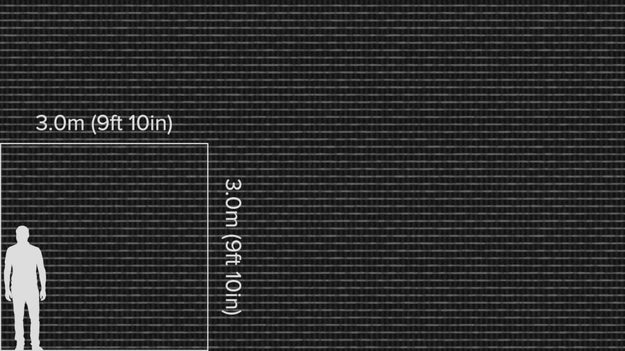 Textura de piso em carpete felpudo Grid Designer, preto