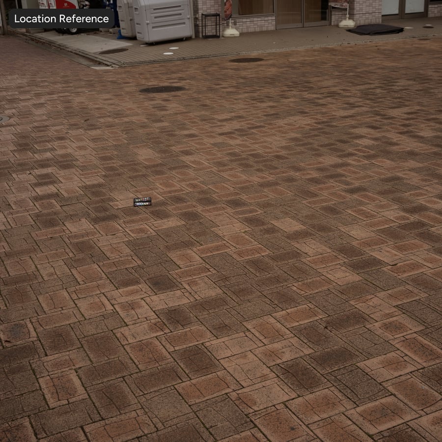 Cihlová dlažba Split Herringbone Texture, červená