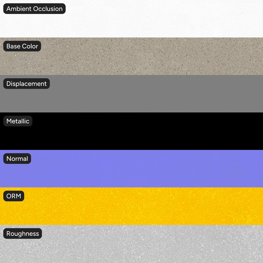 Honed Aggregate Concrete Paving Texture, Mid-Grey