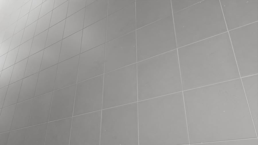 Textura de azulejo quadrado em cerâmica mate, cinzento