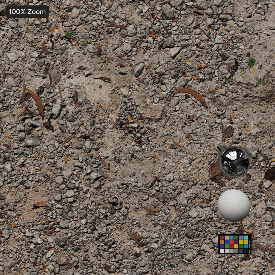 Compacted Gravel Dirt Road Texture, Warm Brown
