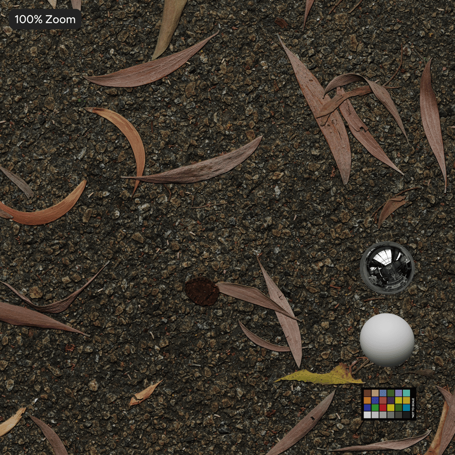 沥青上的落叶纹理