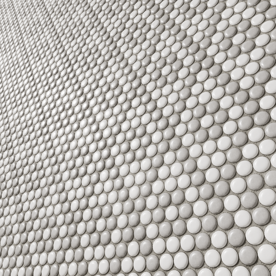 Textura de azulejo cerâmico brilhante redondo, losango cinzento