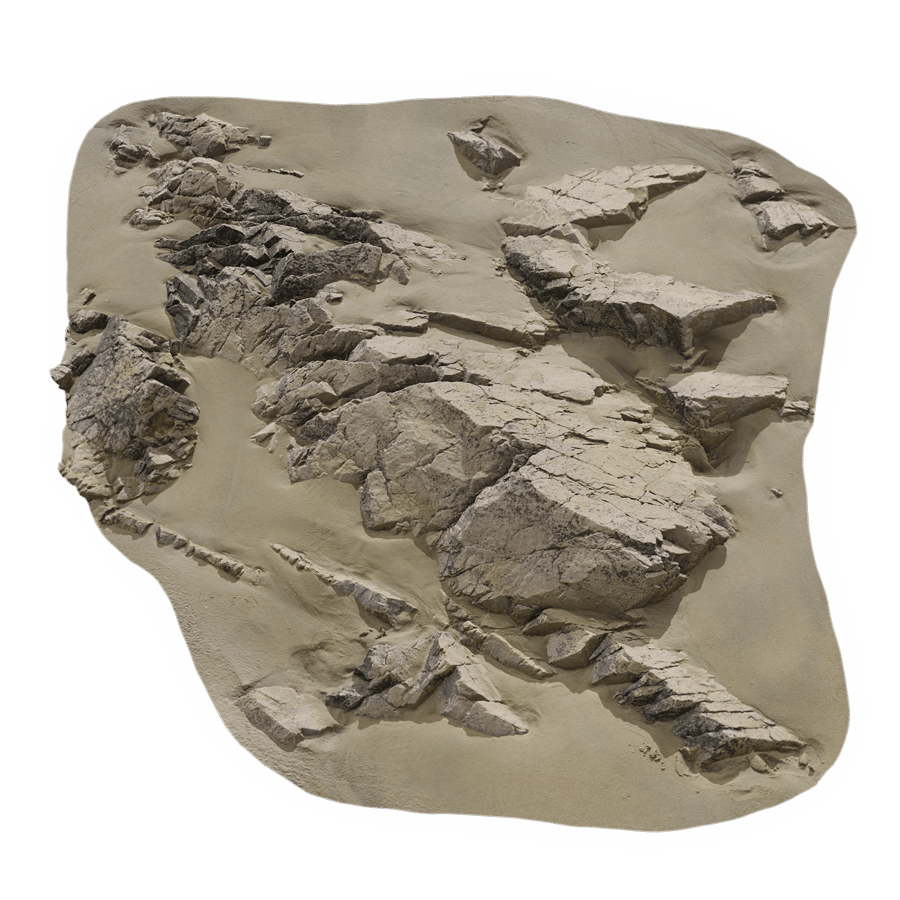 Medium Jagged Beach Rock Model