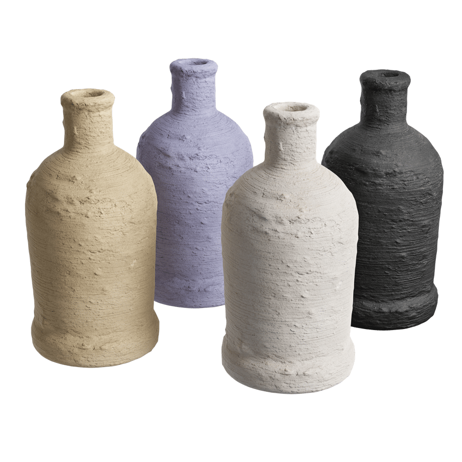 Rustic Bottle Shaped Ceramic Vase Models