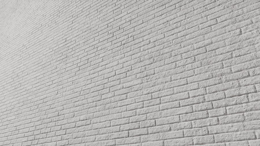 Painted Standard Bond Brick Texture, White