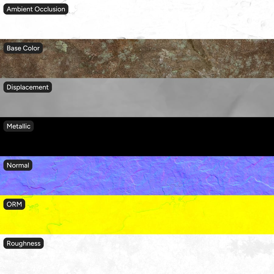 이끼로 뒤덮인 절벽 바위 텍스처, 갈색